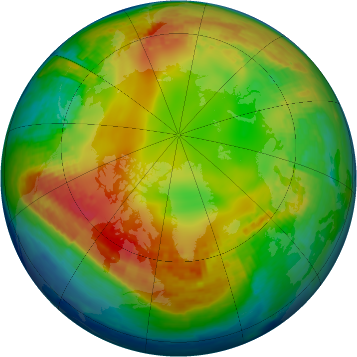 Arctic ozone map for 27 January 2002